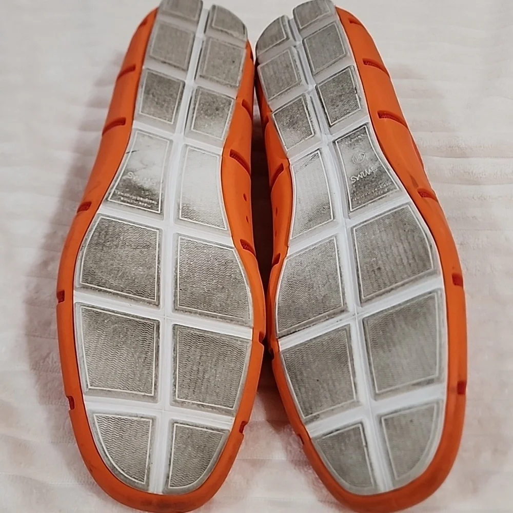SWIMS Lace Loafers in Orange/White, Men's Size 11